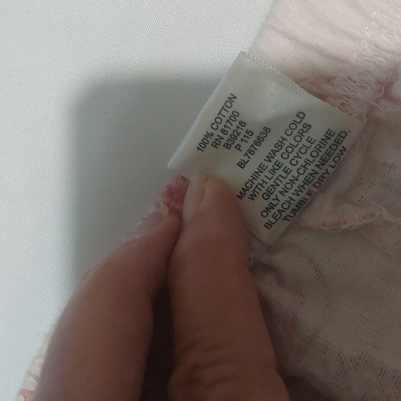 Blair Pink Floral Womens Size Large Pajama Set.Elastic Waist .100 % Cotton - Picture 9 of 12